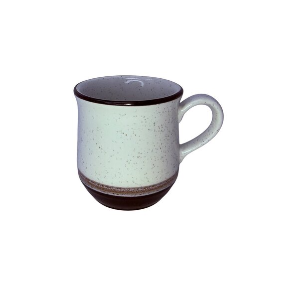 4 Vtg REGO Japan Stoneware Coffee Mugs Brown Speckled Cups Restaurant Ware E654 - Picture 3 of 4